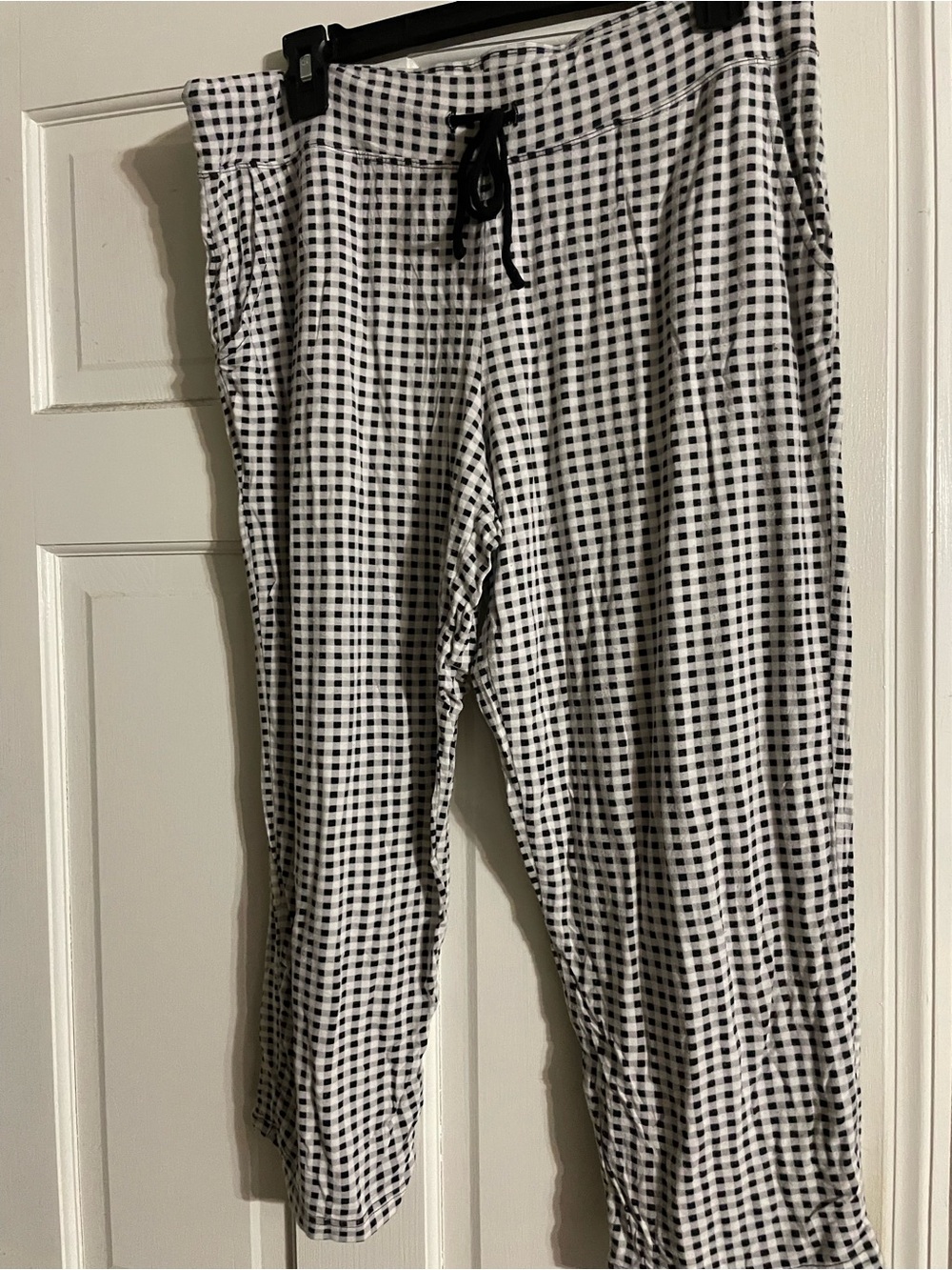 Woman’s Secret Treasures Black & White Check Drawstring Jogger